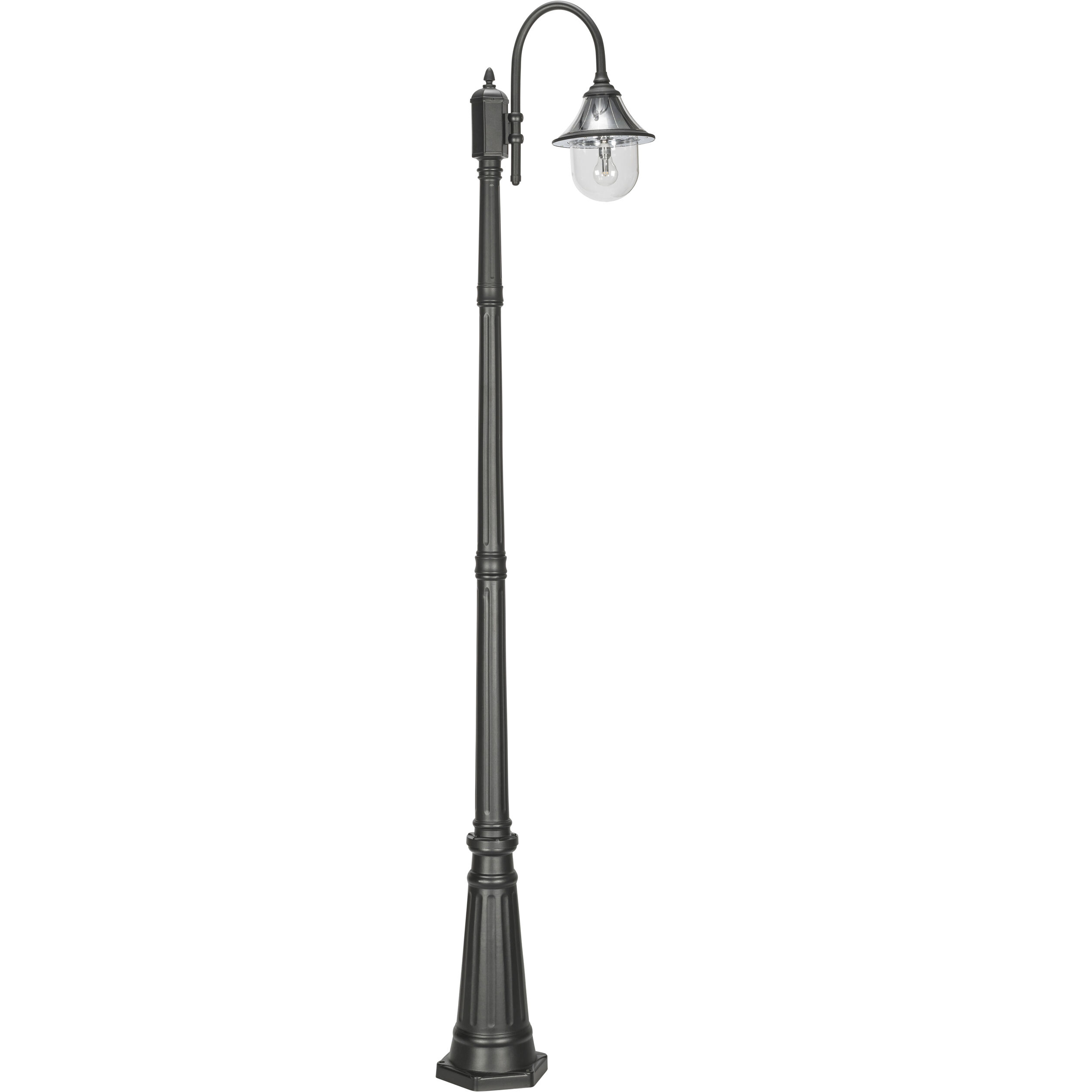 Orion 1 Light 94.63 inch Black Post Light, Solar